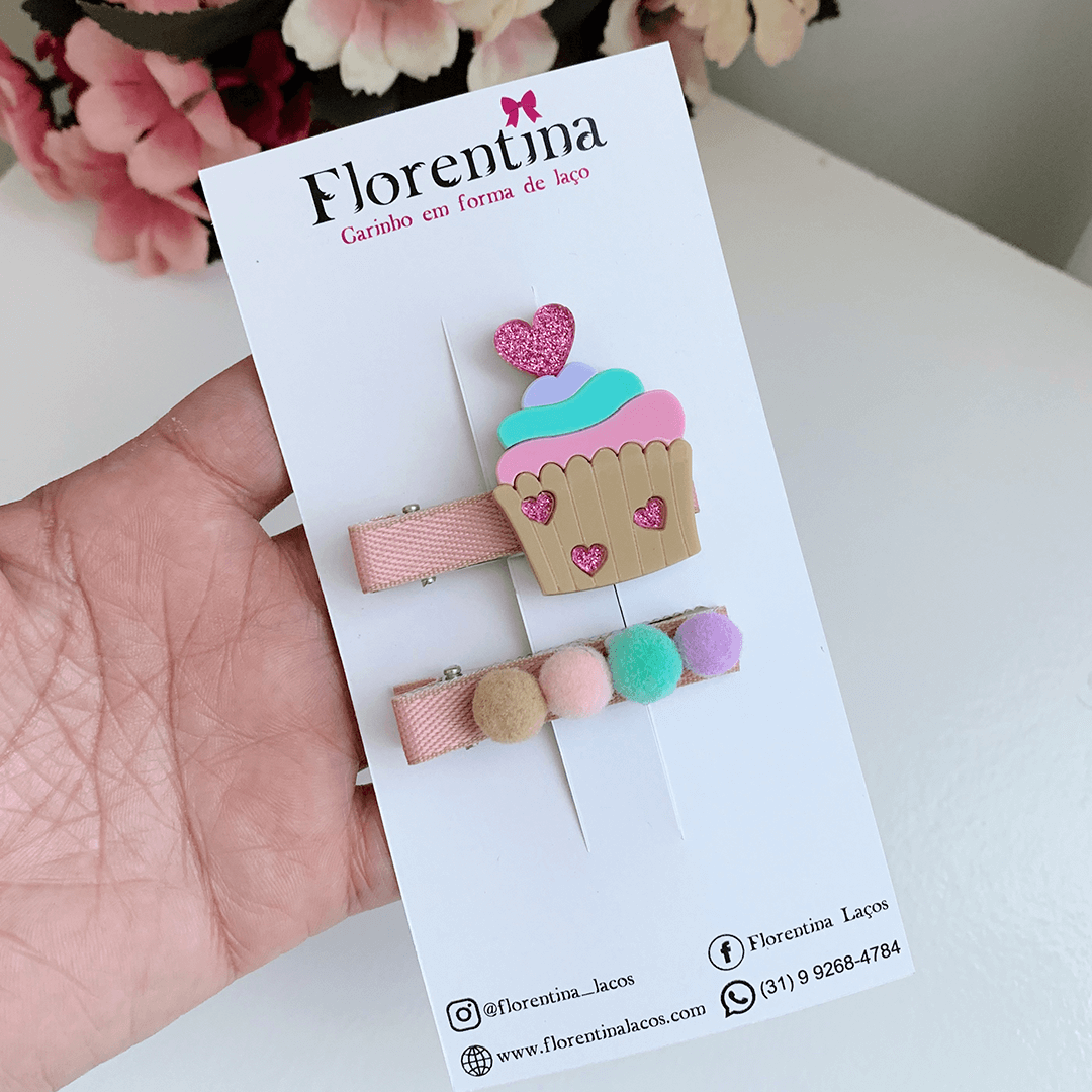 hair clips infantil cupcake (2) hair clips infantil cupcake (2)