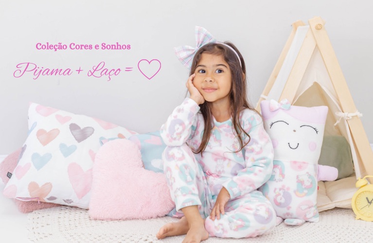 pijamas infantil florentina laços