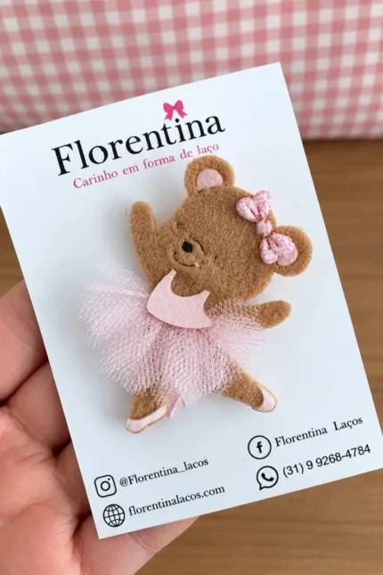 Hair Clip Ursinha Bailarina - foto 1