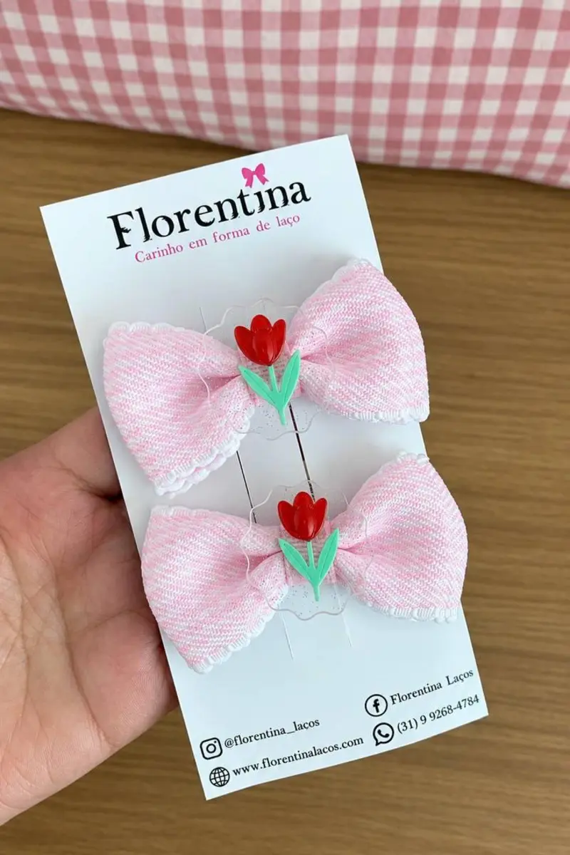 parzinho de laço tulipa Parzinho de Laço Tulipa - foto 1